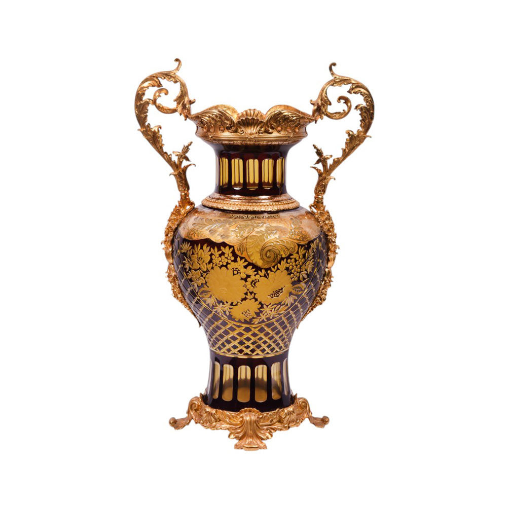 VASE CRYSTAL BRASS IR E21003-1 EAC-144A1-C38