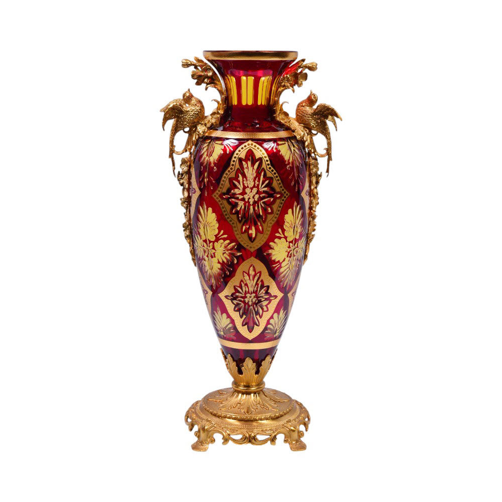 VASE CRYSTAL BRASS IR EV21024-1 EAC-151B1-C59