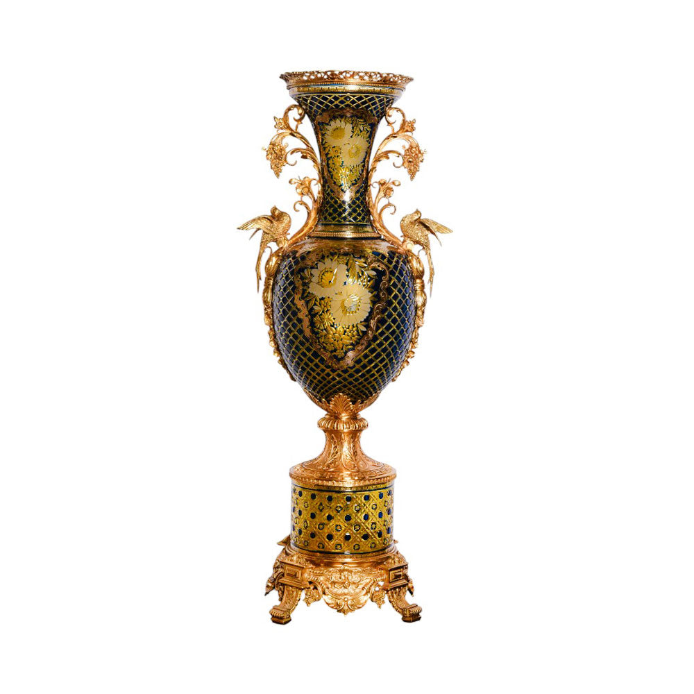 VASE CRYSTAL BRASS IR EV21033-4 EAC-146A1-C58