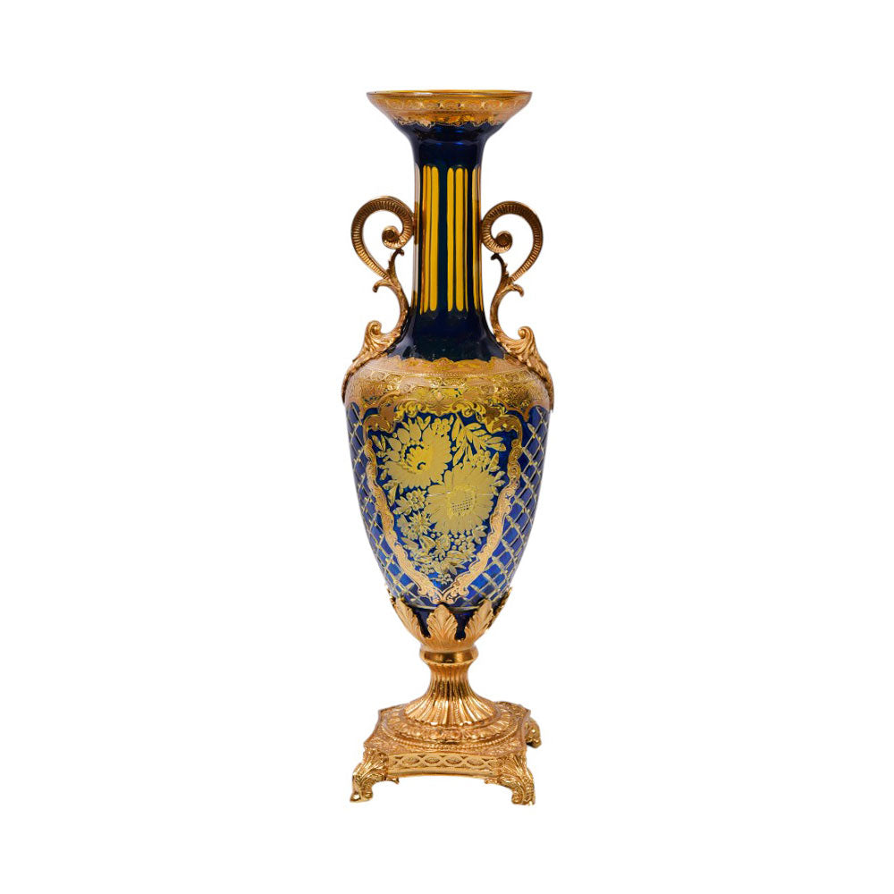 VASE CRYSTAL BRASS IR H-V39-1035 EAC-146A1-C58