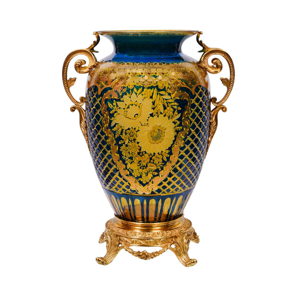 VASE CRYSTAL BRASS IR H-V108-1100 EAC-146A1-C58