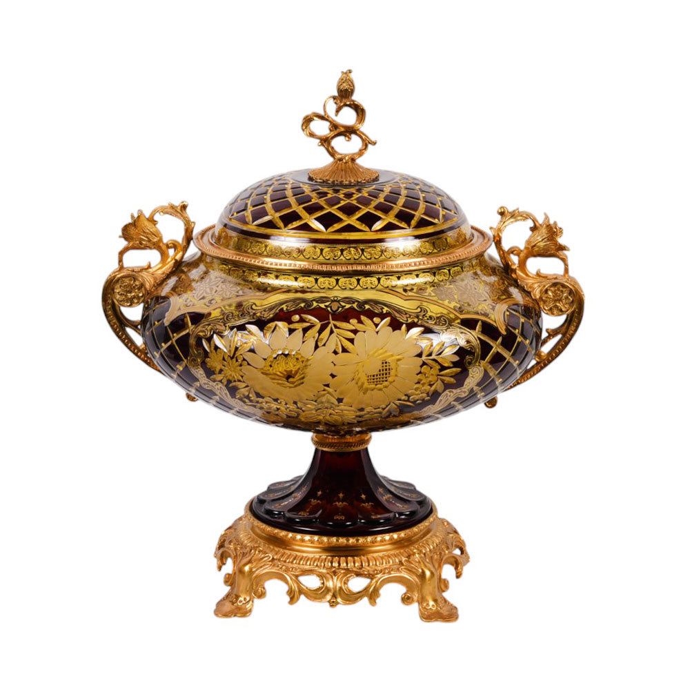 BOWL CANDY CRYSTAL BRASS IR EJ2041-1 EAC-146A1-C38