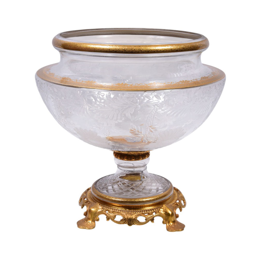 VASE CRYSTAL BRASS IR E8-V22010-1 JSA03-20