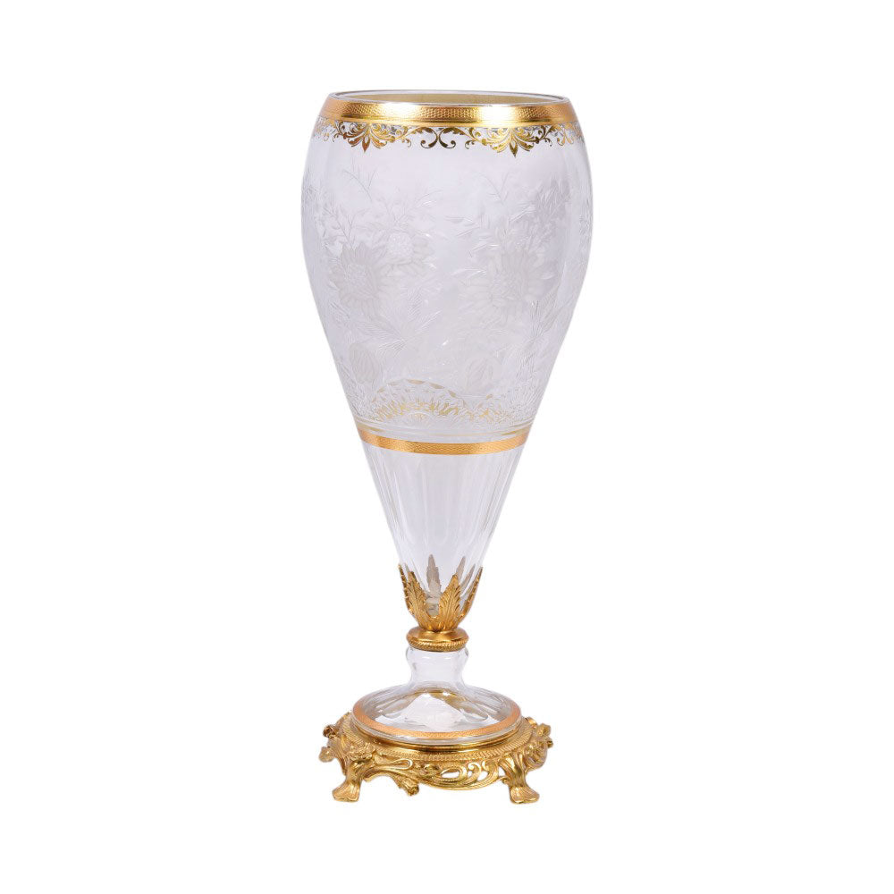VASE CRYSTAL BRASS IR E8-V1249T-1 JSA01-20