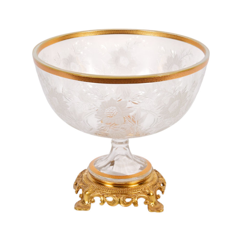 BOWL CRYSTAL BRASS IR E8-B3032-1 JSA01-20