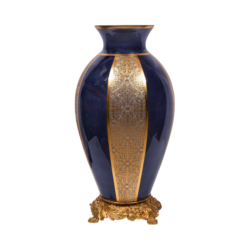 VASE CRYSTAL BRASS IR E8V1172M-1 JS111-D14-5