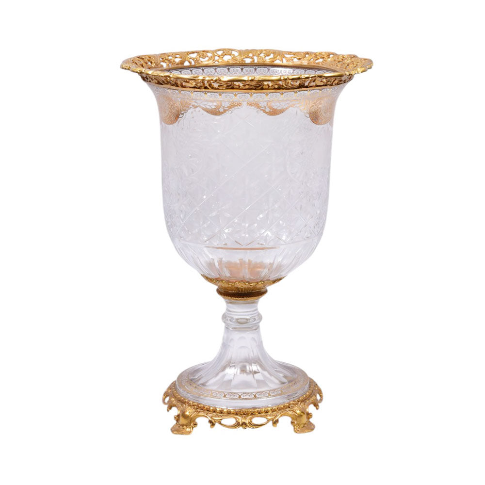 VASE CRYSTAL BRASS IR EV21022-1 EAC-150A1-20