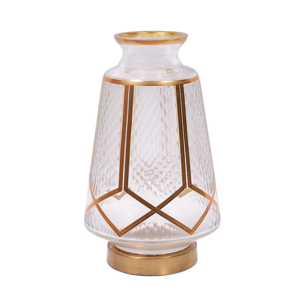 VASE CRYSTAL BRASS IR SA-M81029-1 JSA09-20