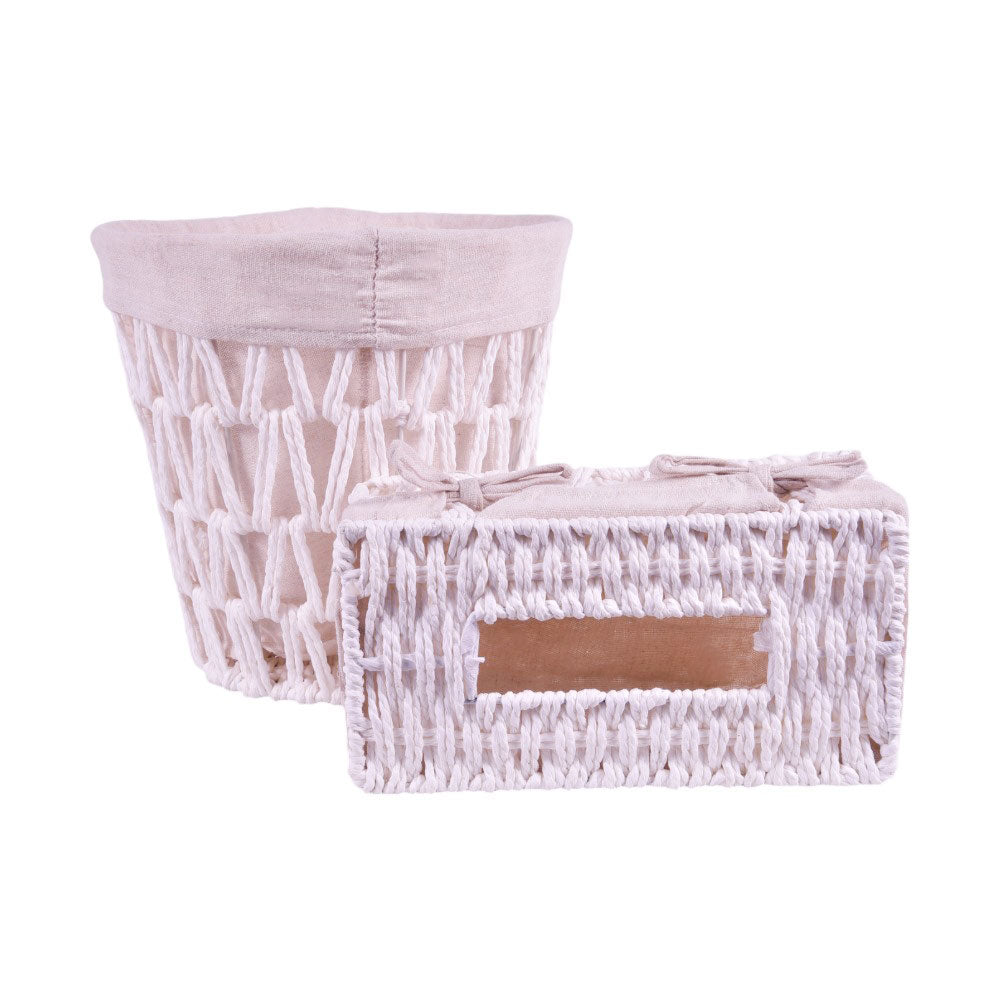 DUSTBIN & TISSUEBOX SET CANE IR Q-S2302FW G104-G106