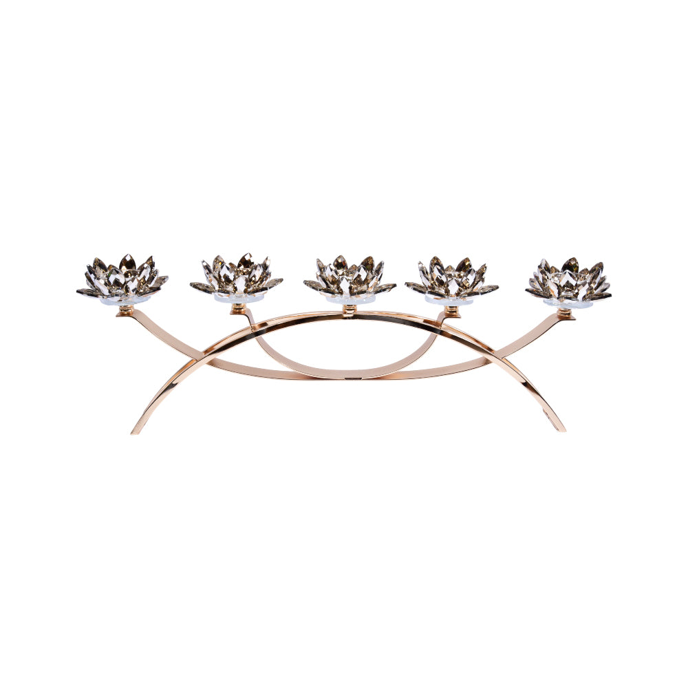 CANDLE STAND CRYSTAL FLOWER 5311