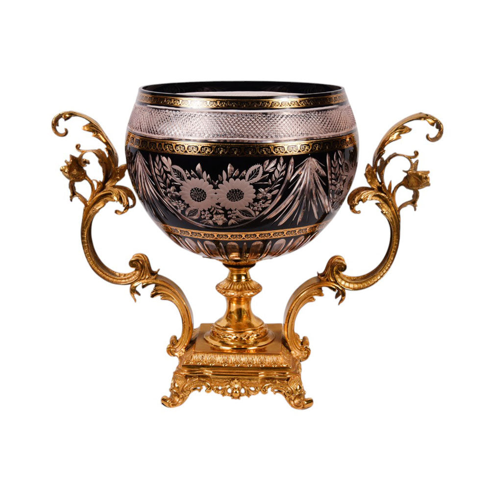 BOWL CANDY CRYSTAL BRASS IR EJ22011-3 EA238-A1-C71
