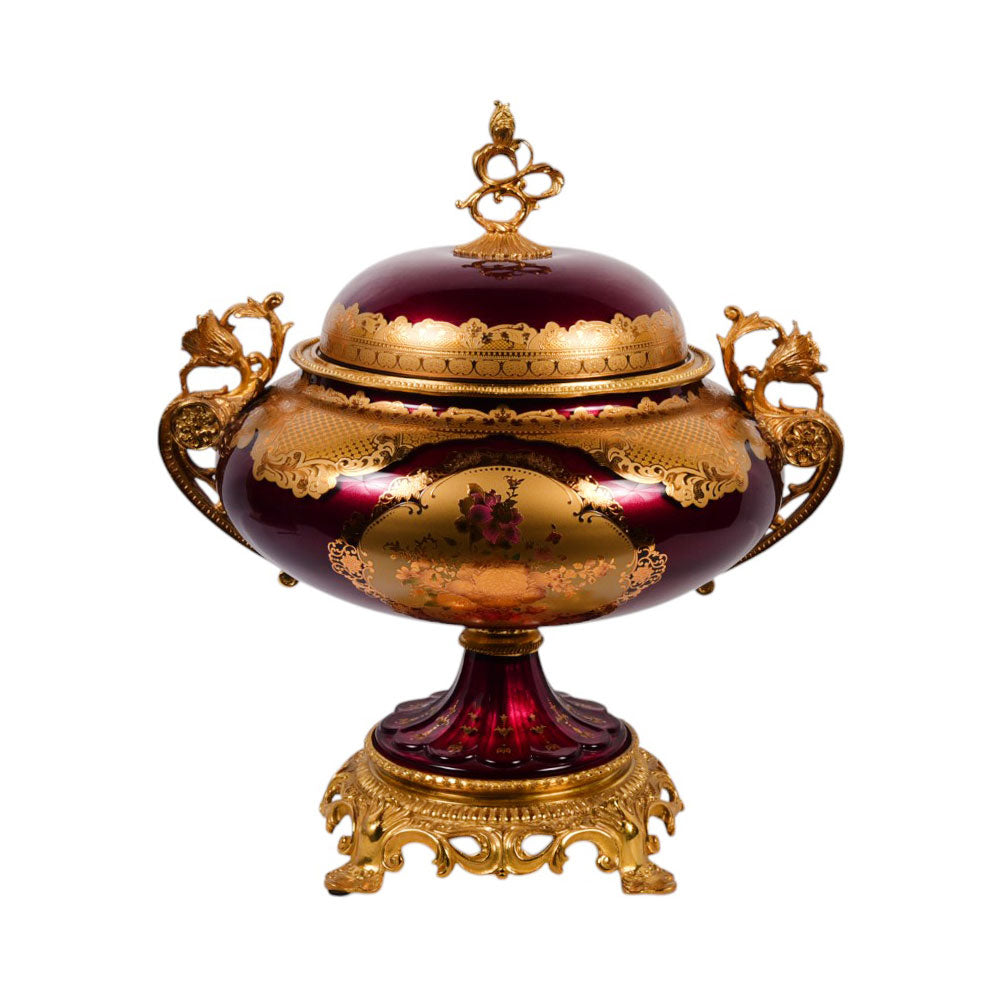 BOWL CANDY CRYSTAL BRASS IR EJ2041-1 PA133-1-C72