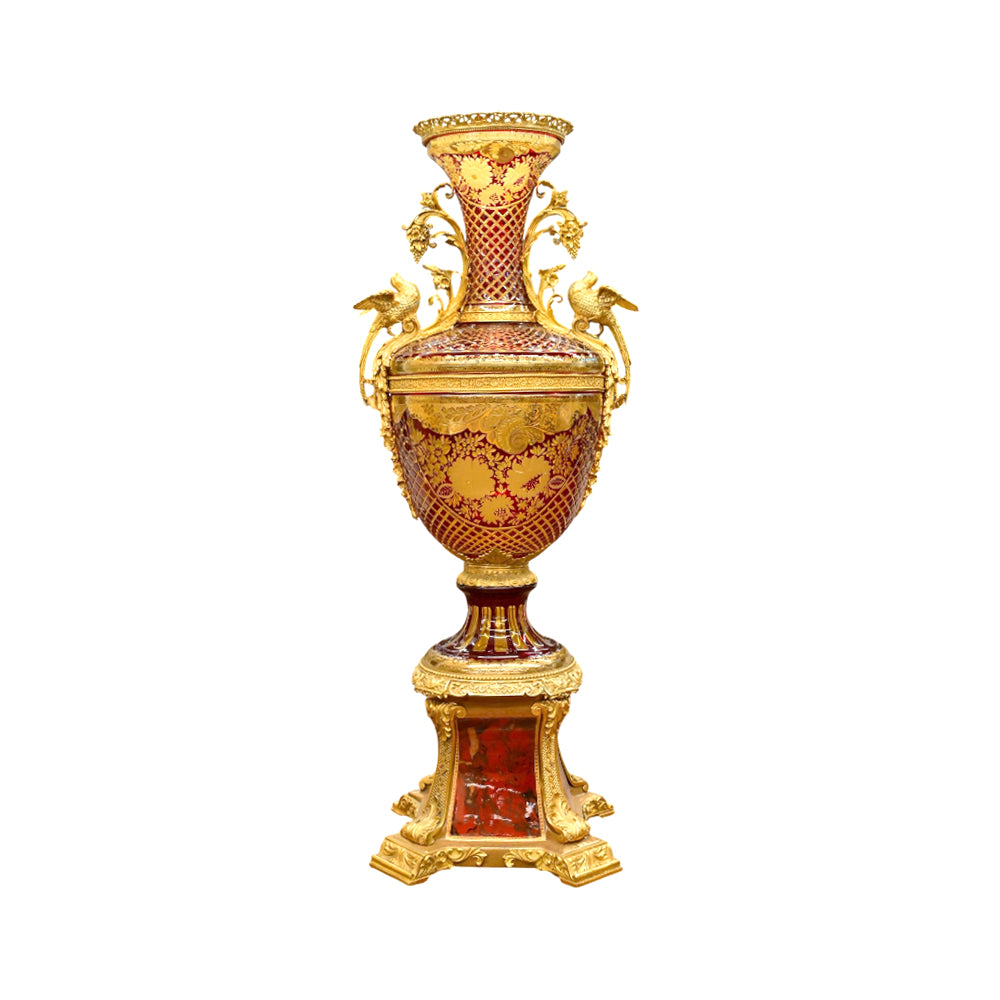 VASE CRYSTAL BRASS IR EV21032-4 EAC-144A1-C59
