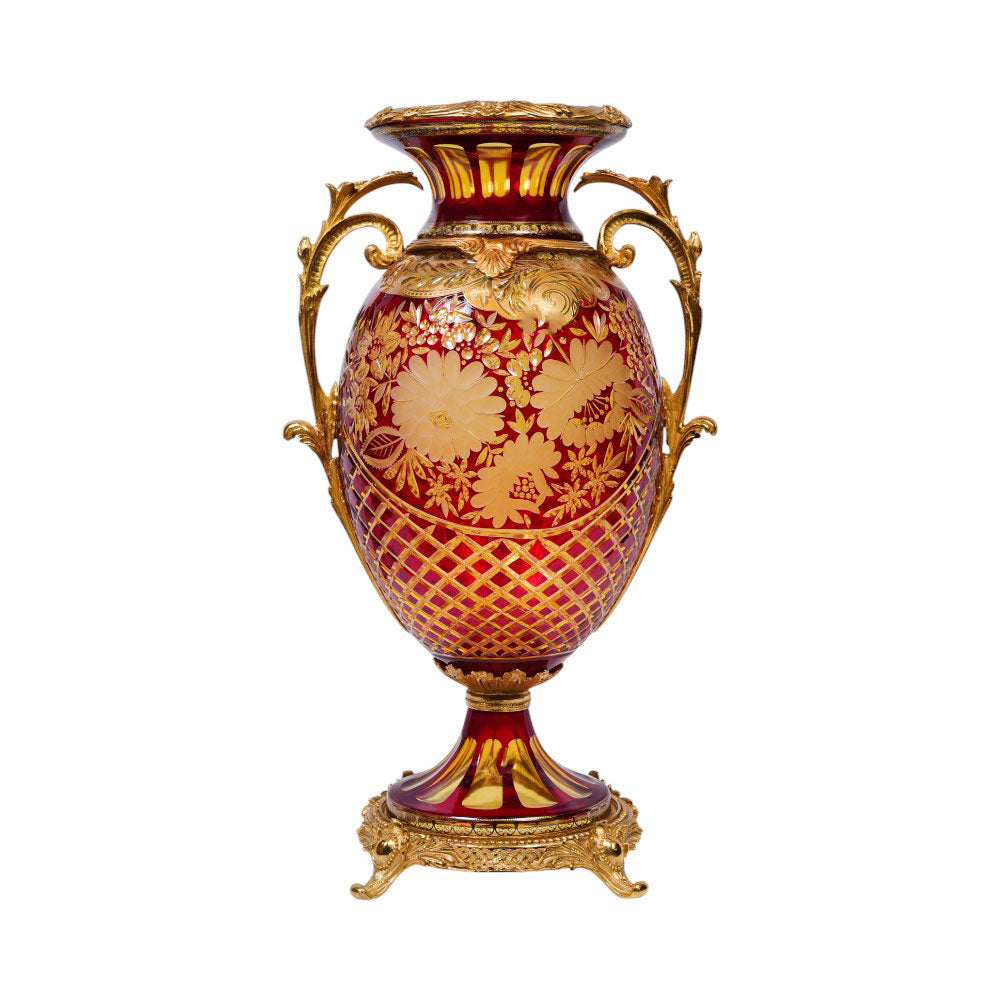 VASE CRYSTAL BRASS IR E21010-1 EAC-144A1-C59
