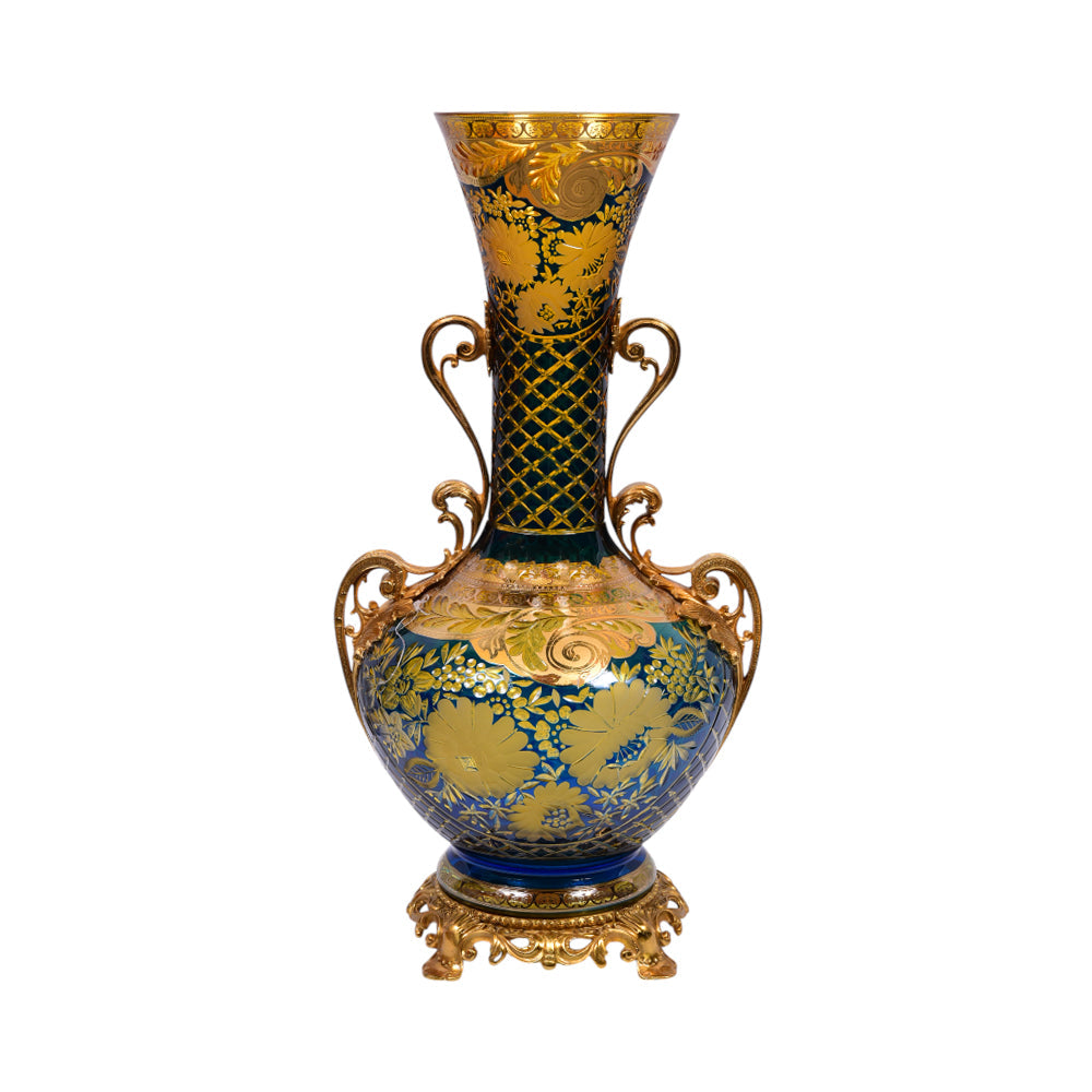 VASE CRYSTAL BRASS IR H-V51-1046 EAC-144A1-C58