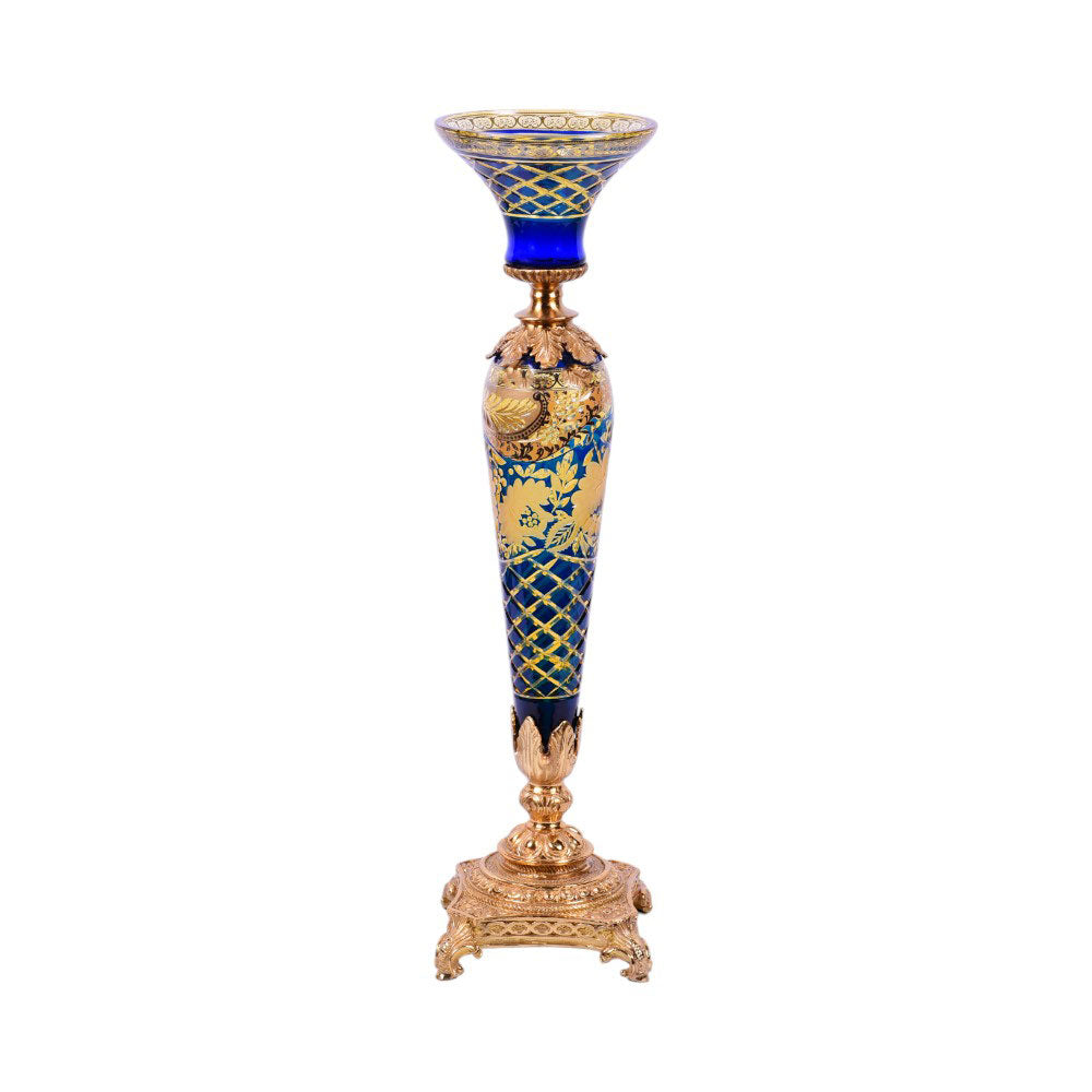 CANDLE STAND CRYSTAL BRASS IR H-C28-6028 EAC-144A1-C58