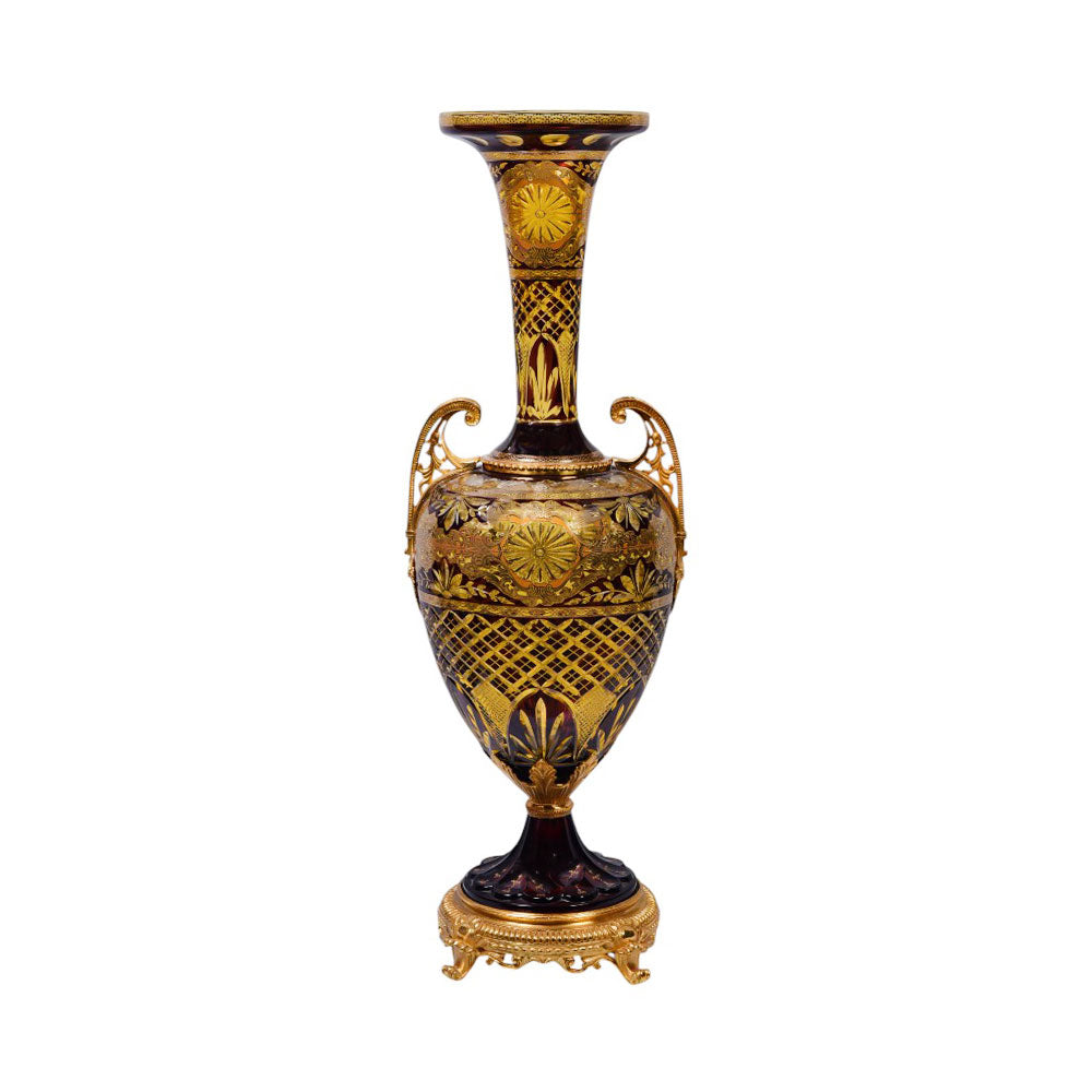 VASE CRYSTAL BRASS IR H-V06-1006 EAC-148B1-C38