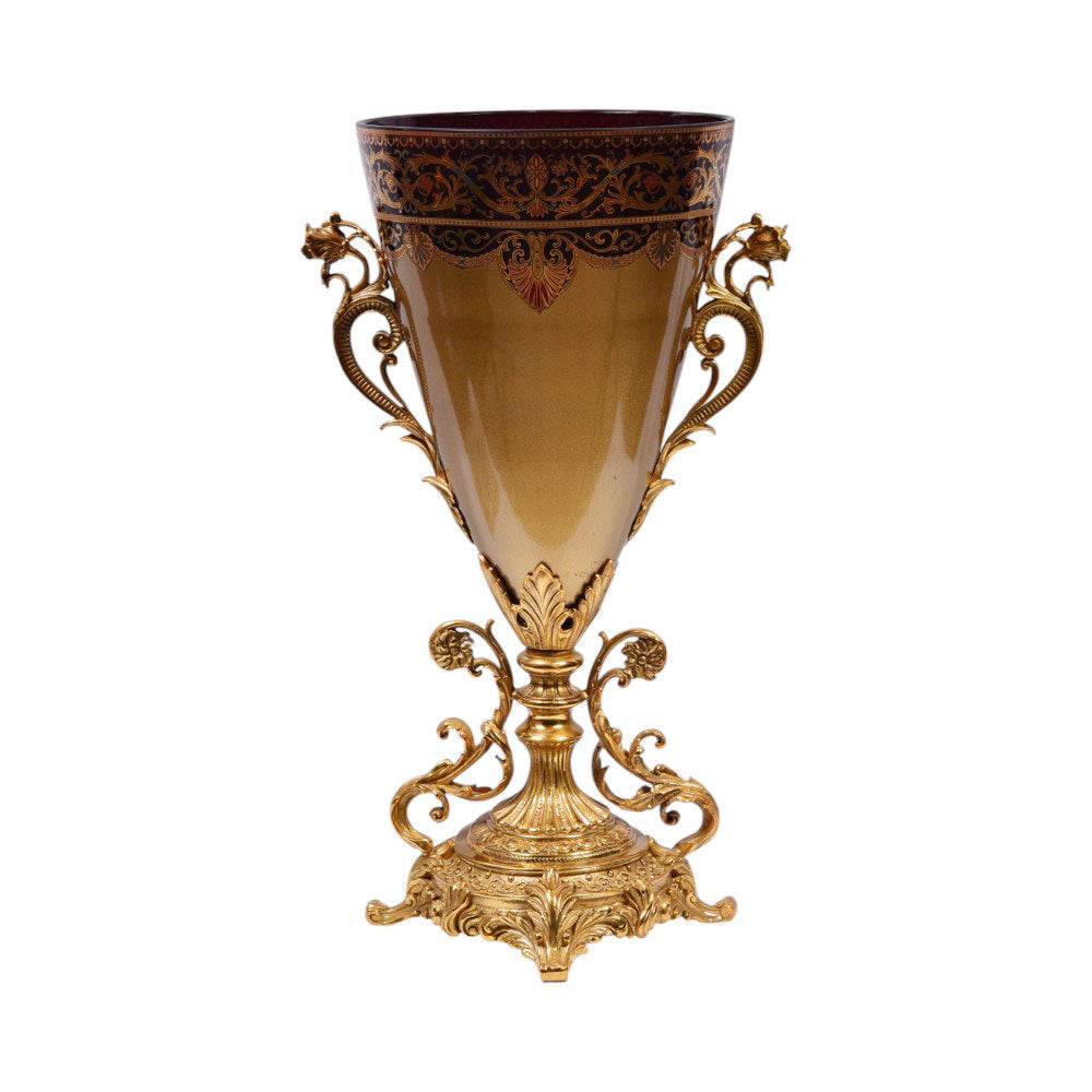 VASE CRYSTAL BRESS IR EV6001-1 PA102RG-C63