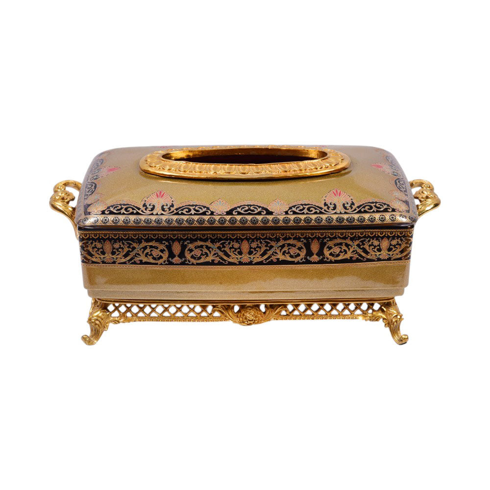 TISSUE BOX CRYSTAL BRESS IR H-C19-6018 PA102RG-C63