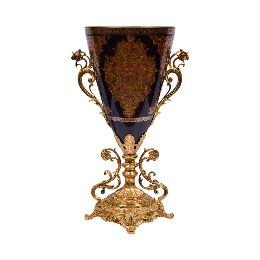 VASE CRYSTAL BRASS IR EV6001-1 PA08-2-C33