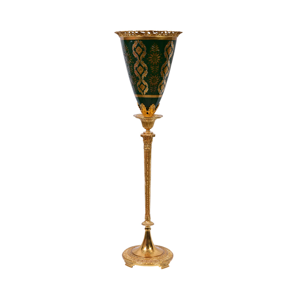 VASE CRYSTAL BRASS IR H-C01-6001 PCT03-1