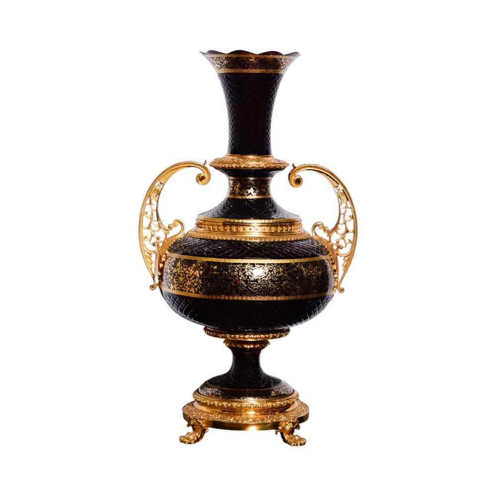 VASE CRYSTAL BRASS IR H-V123-1107 PCT204-4