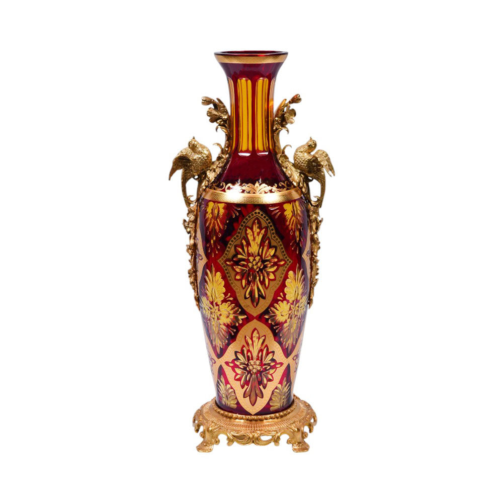 VASE CRYSTAL BRASS IR EV1028-1 EAC-151B1-C59