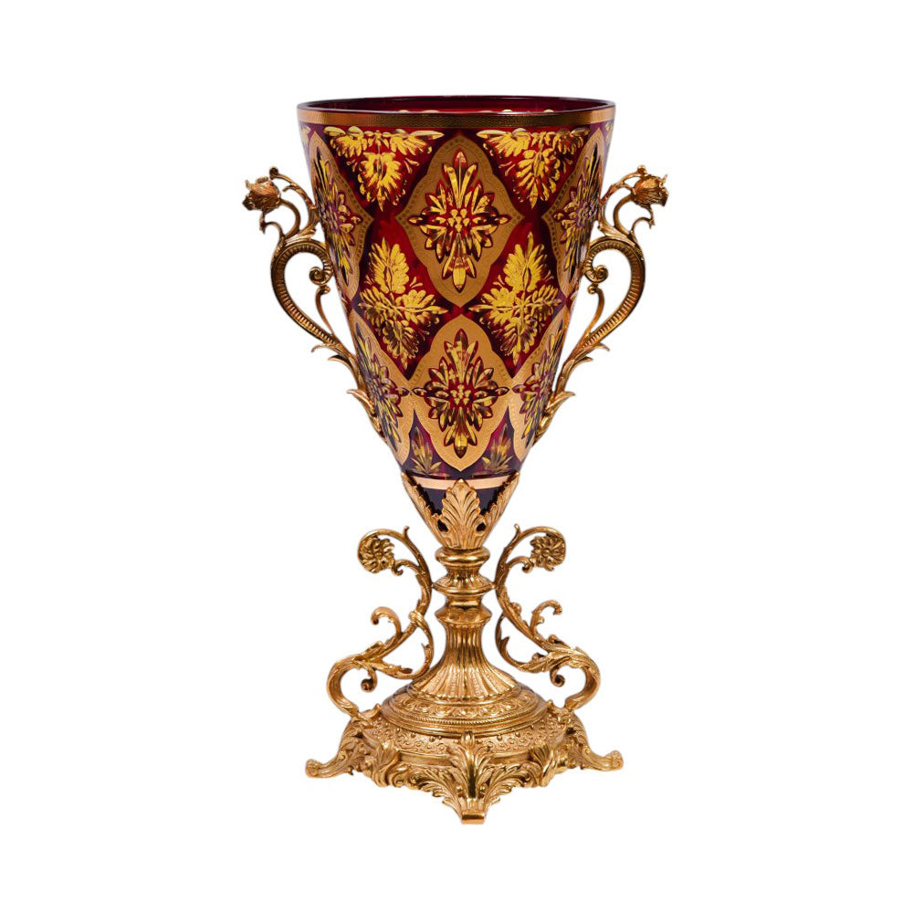 VASE CRYSTAL BRASS IR H C51-6001 EAC-151B1-C59