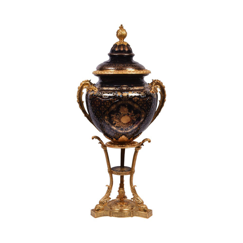 BOWL CANDY CRYSTAL BRASS IR E22007-1 PCT02-2