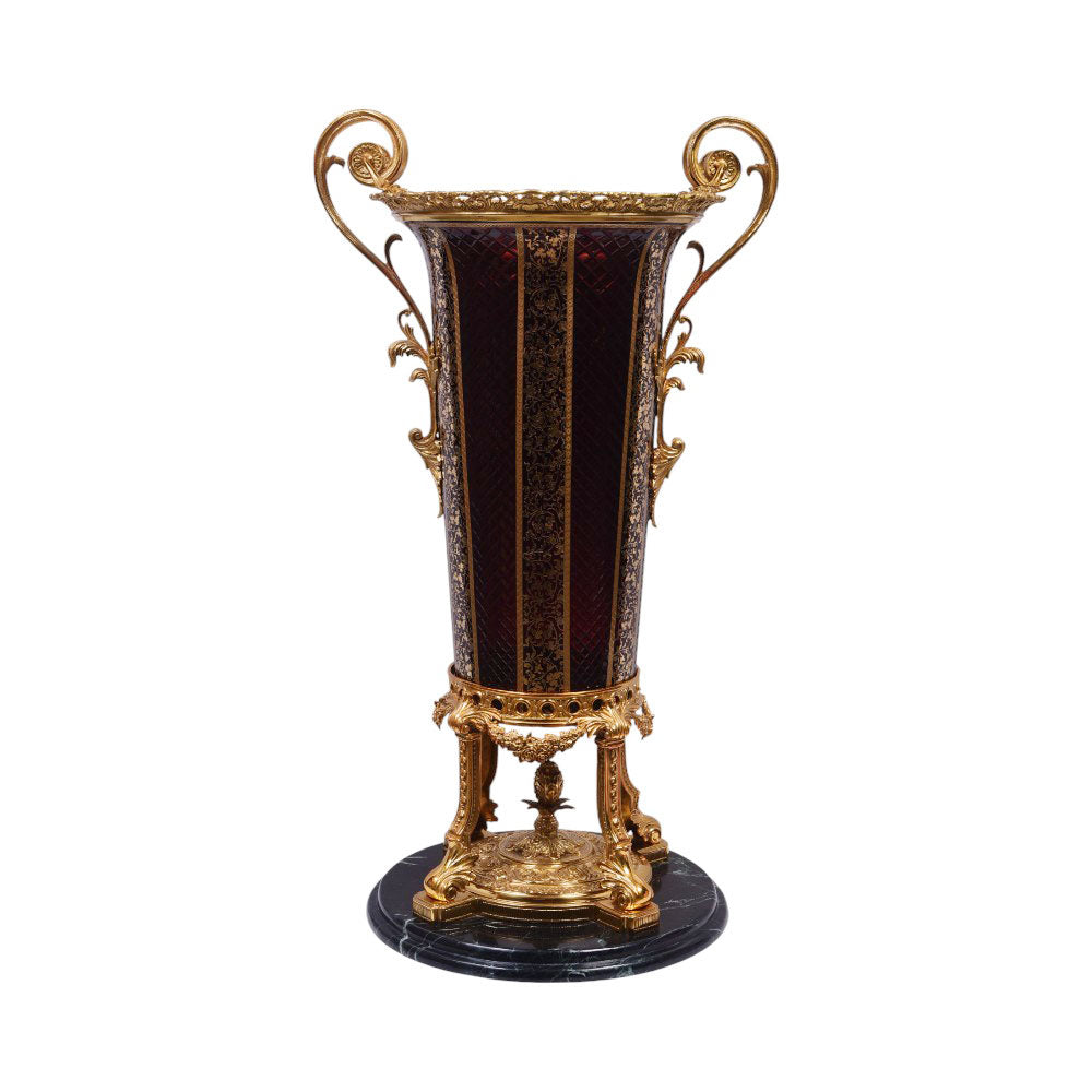 VASE CRYSTAL BRASS IR H-V109-1102 PCT204-4