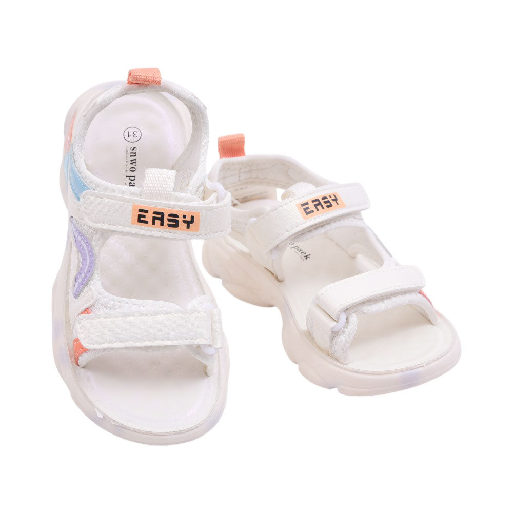 GIRLS SANDLE 27-31 WHITE 6037