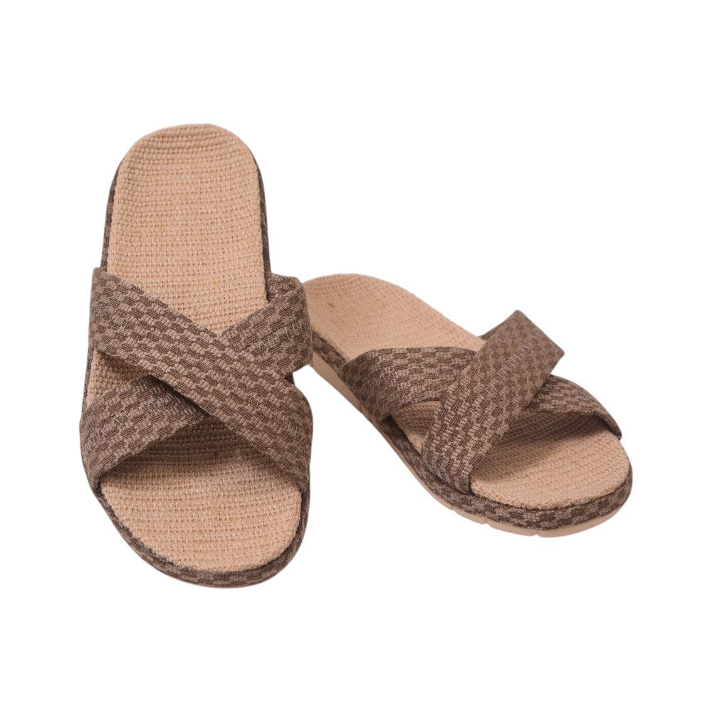 MEN SLIPPER 40-45 BROWN YG-6590A