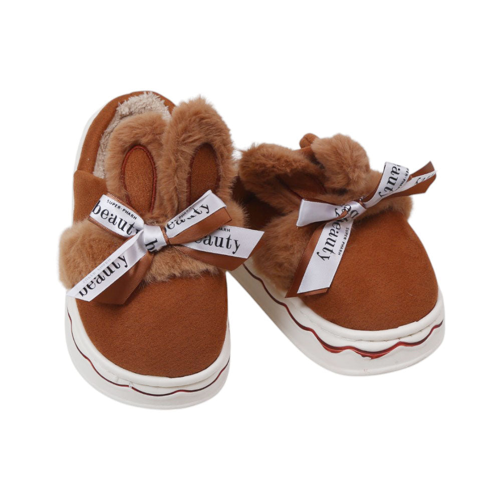 LADIES CARPET SLIPPER 36-41 IR COFFEE 23065