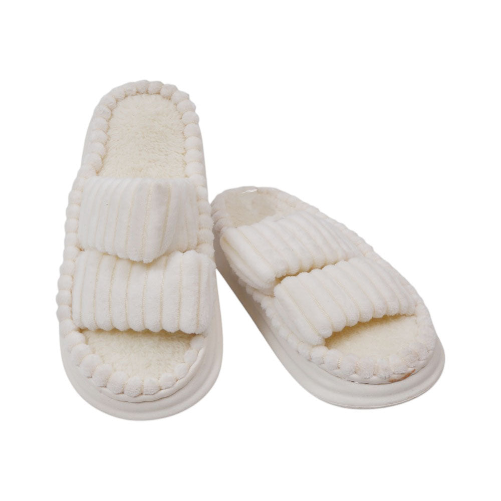LADIES CARPET SLIPPER IR 36-41 WHITE ZLM-3