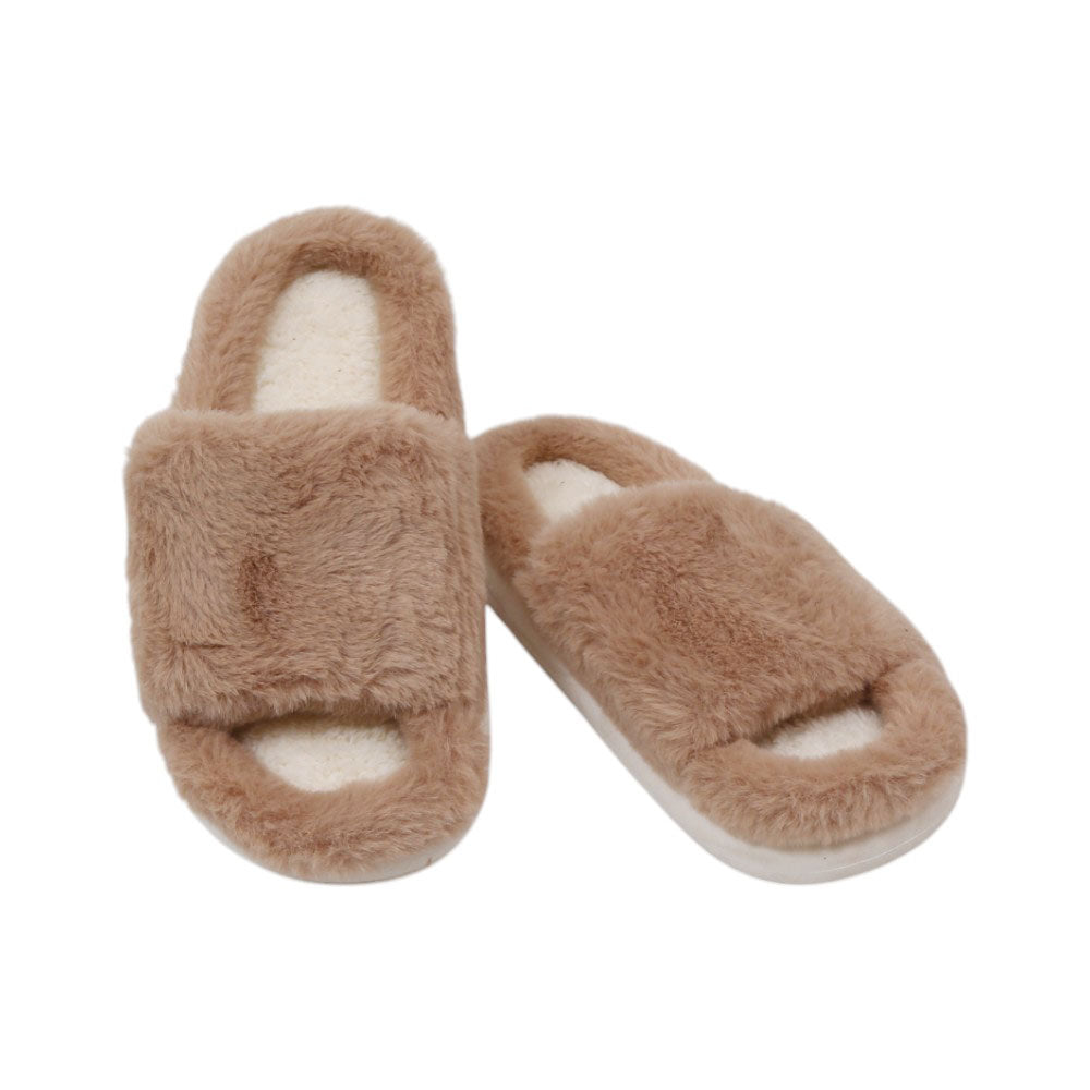 LADIES CARPET SLIPPER IR 36-41 BROWN ZLM-4