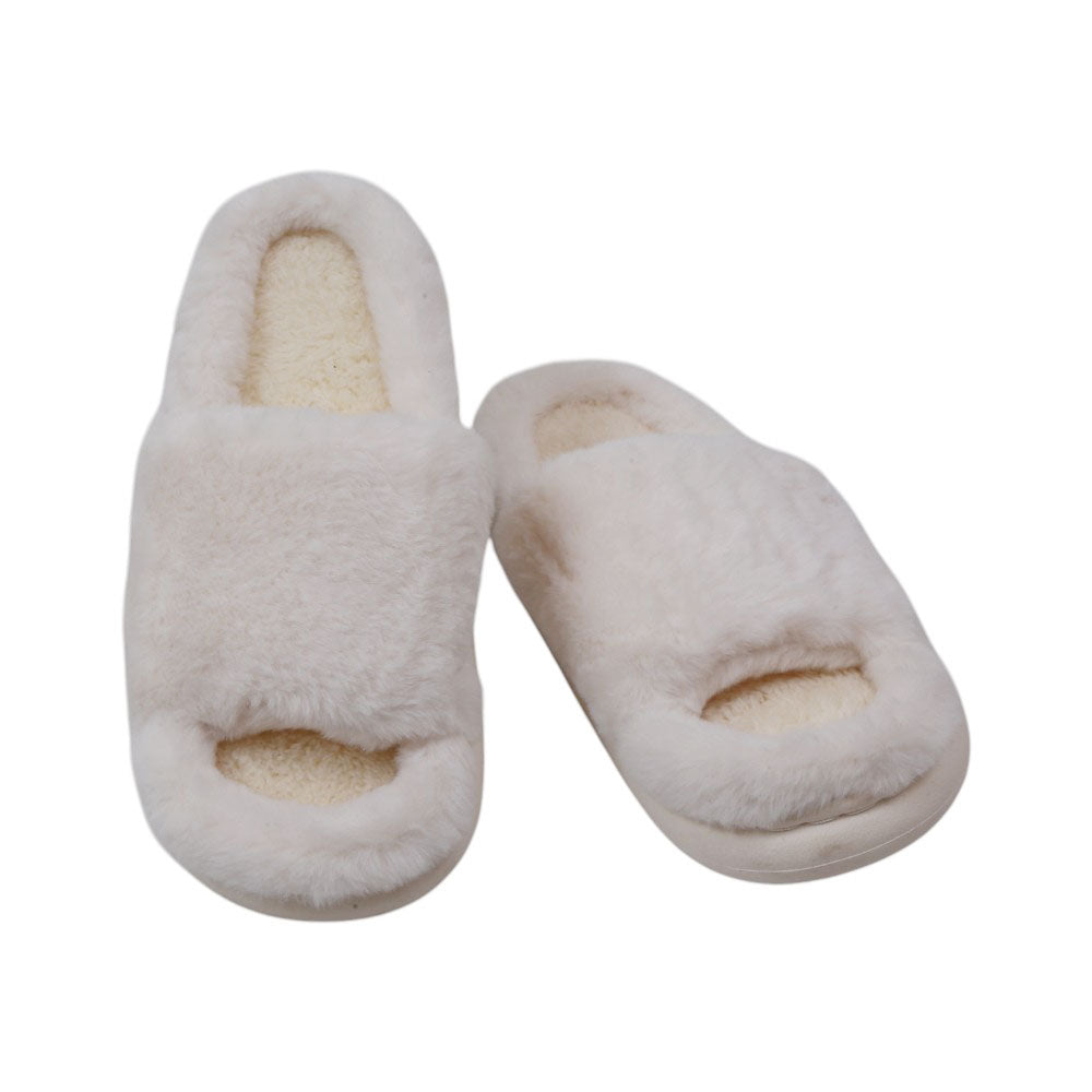 LADIES CARPET SLIPPER IR 36-41 WHITE ZLM-4