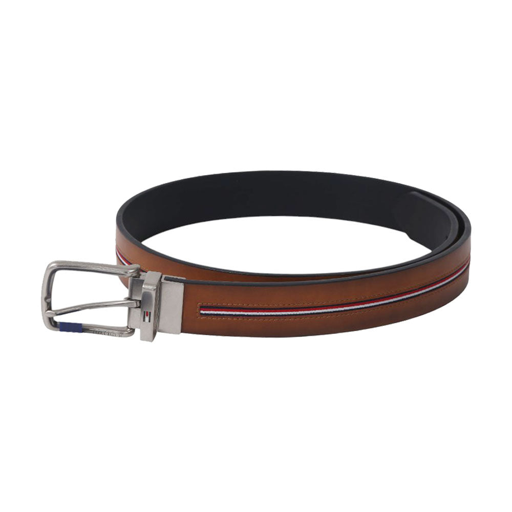 TOMMY HILFIGER MENS BELT 11TL02X212 TAN/BLK 36 IR