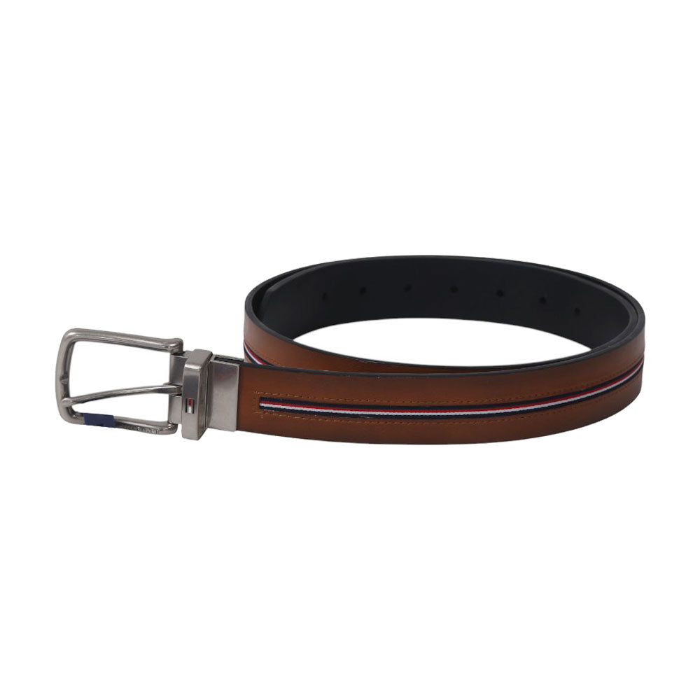 TOMMY HILFIGER MENS BELT 11TL02X212 TAN/BLK 40 IR