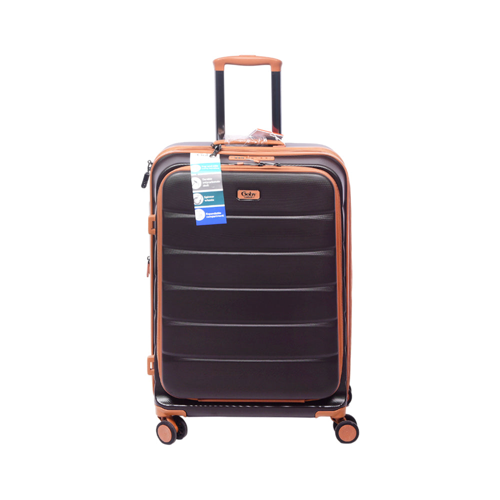 GOBY TROLLEY CASE MARS DARK BROWN 24INCH