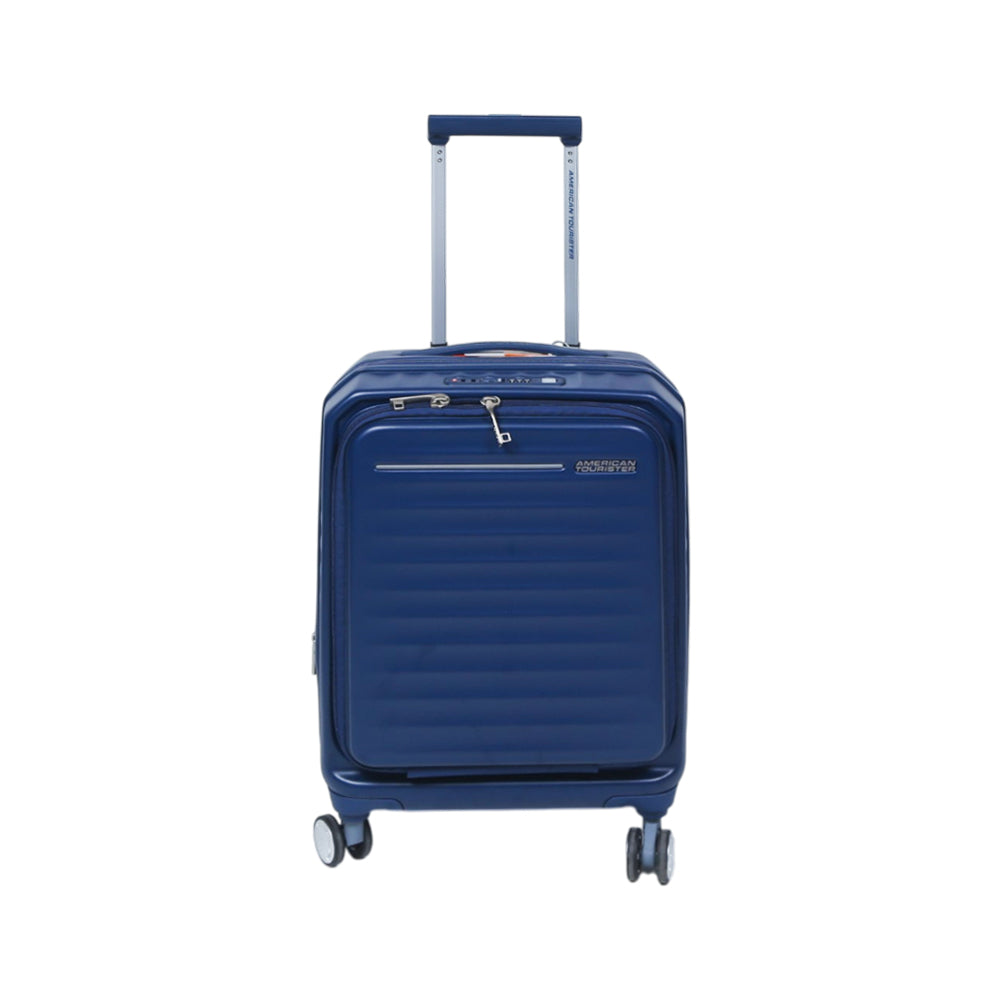 AMERICAN TOURISTER TROLLY CASE 20 INCH NAVY FRONTEC