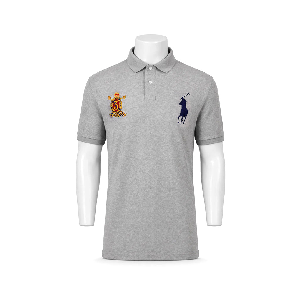 RL MEN S/S POLO SHIRT 831002 GRY L (IRS)