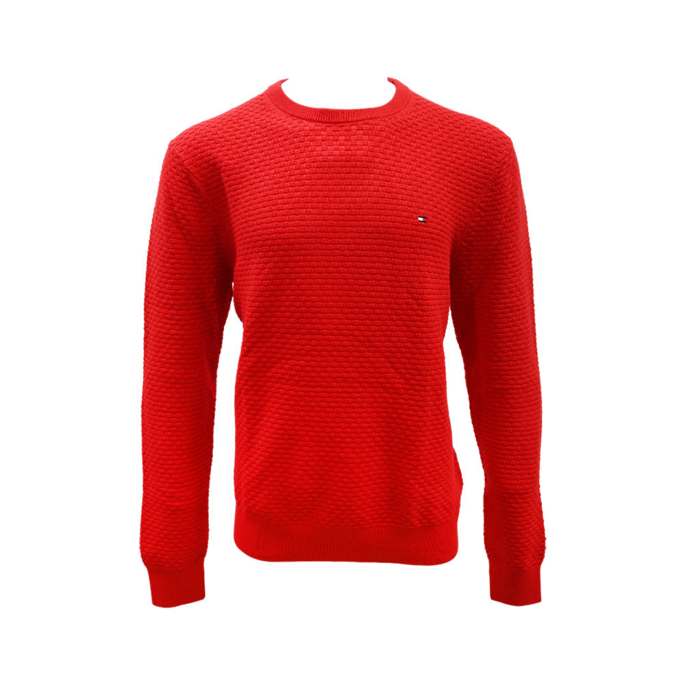TH MEN L/S R-NECK SWEATER MW37899-600 RED M (IRW)