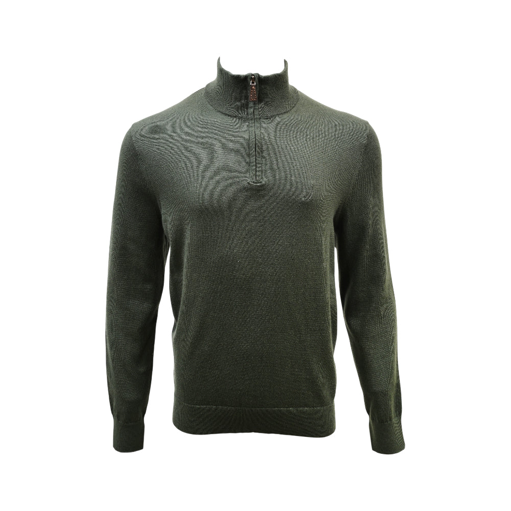 NAUTICA MEN L/S H-ZIPPER SWEATER SR5701 GRNS L (IRW)