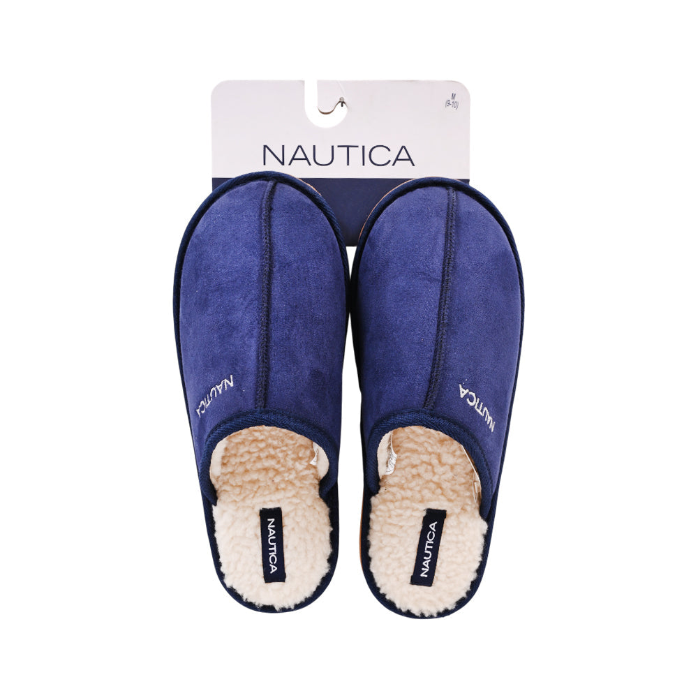 NAUTICA MEN WARM SLIPPERS  CN972 NVY L  (IRW)