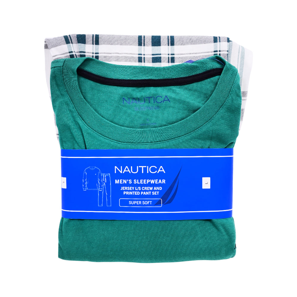 NAUTICA MEN NIGHT SUIT FKJ 501 GRN L (IR)
