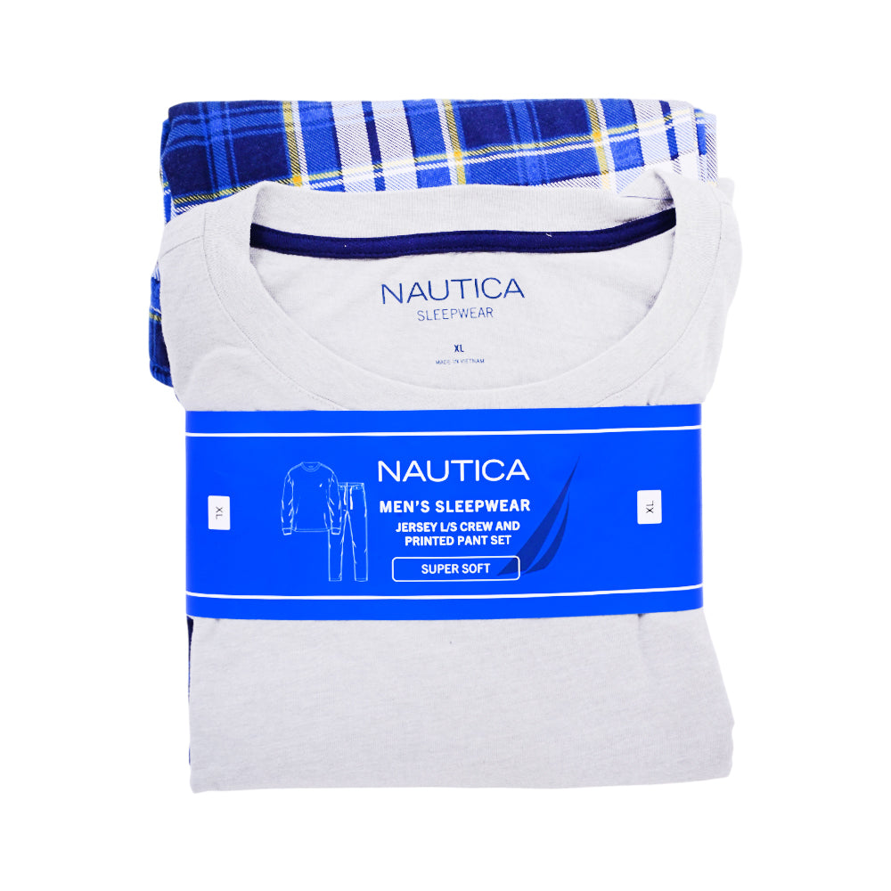 NAUTICA MEN NIGHT SUIT FKJ 501 GRY L (IR)