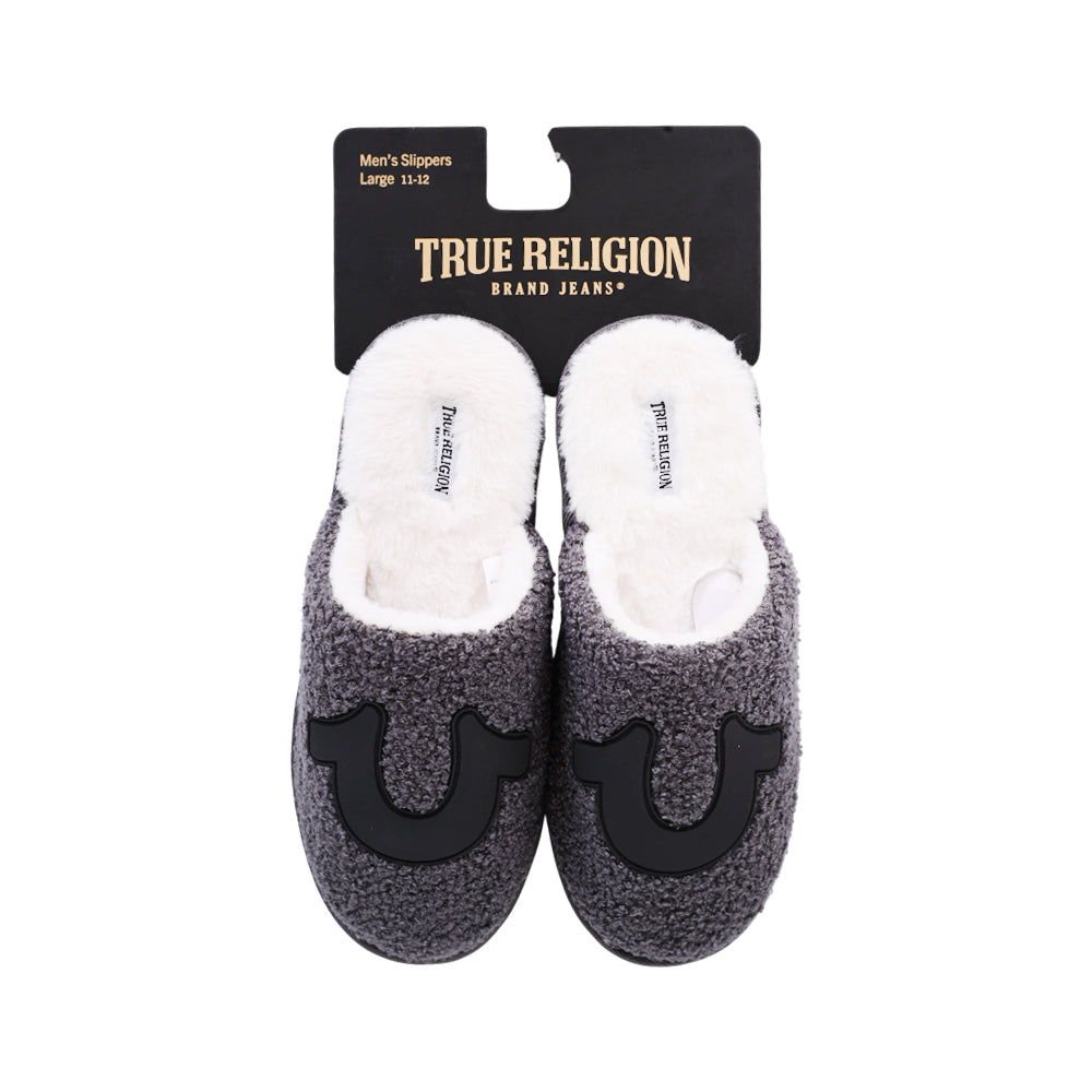 TRUE RELIGION MENS WARM SLIPPERS GRY M (IRW)