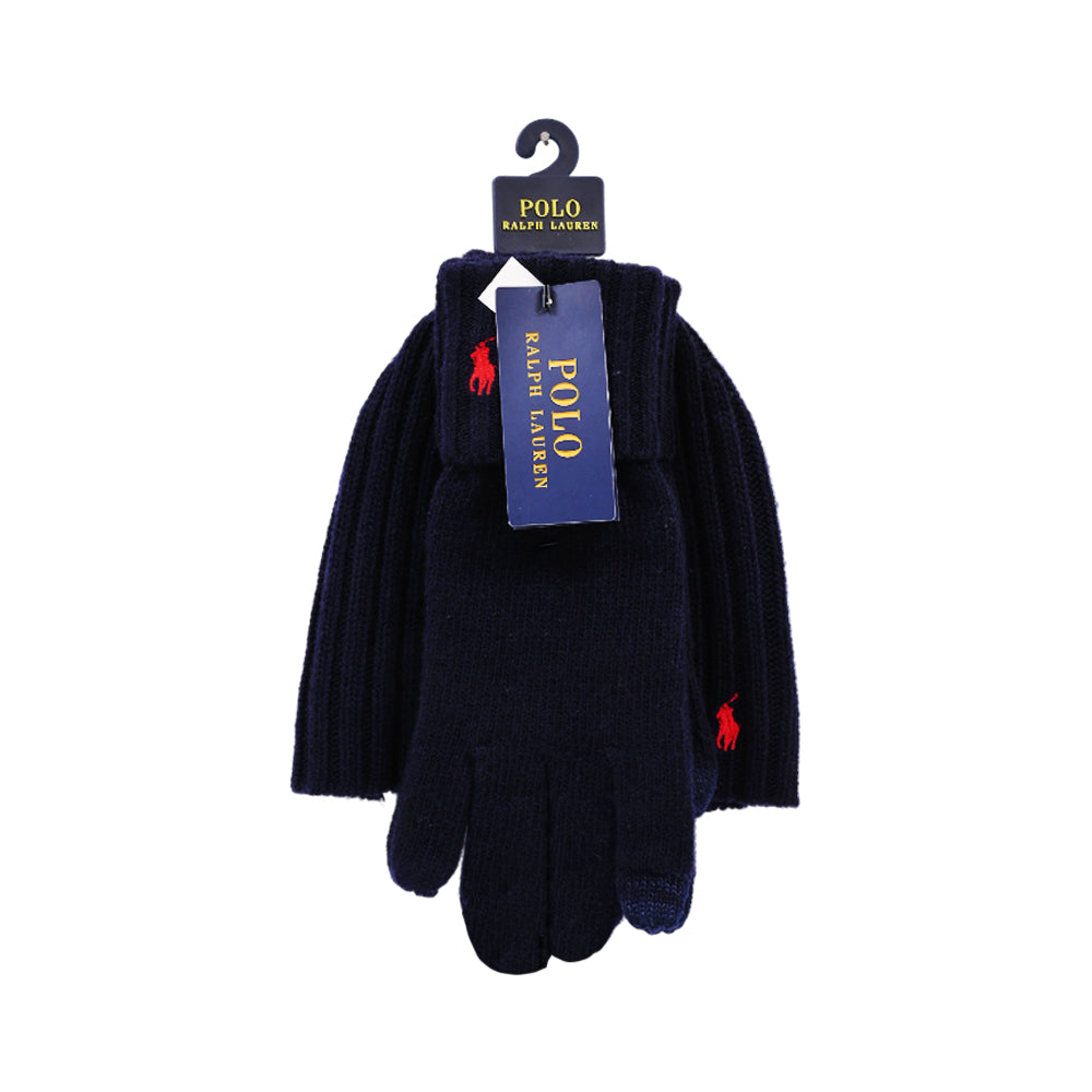 RL BEANIE /GLOVE SET PP0432 NVY (IRW)