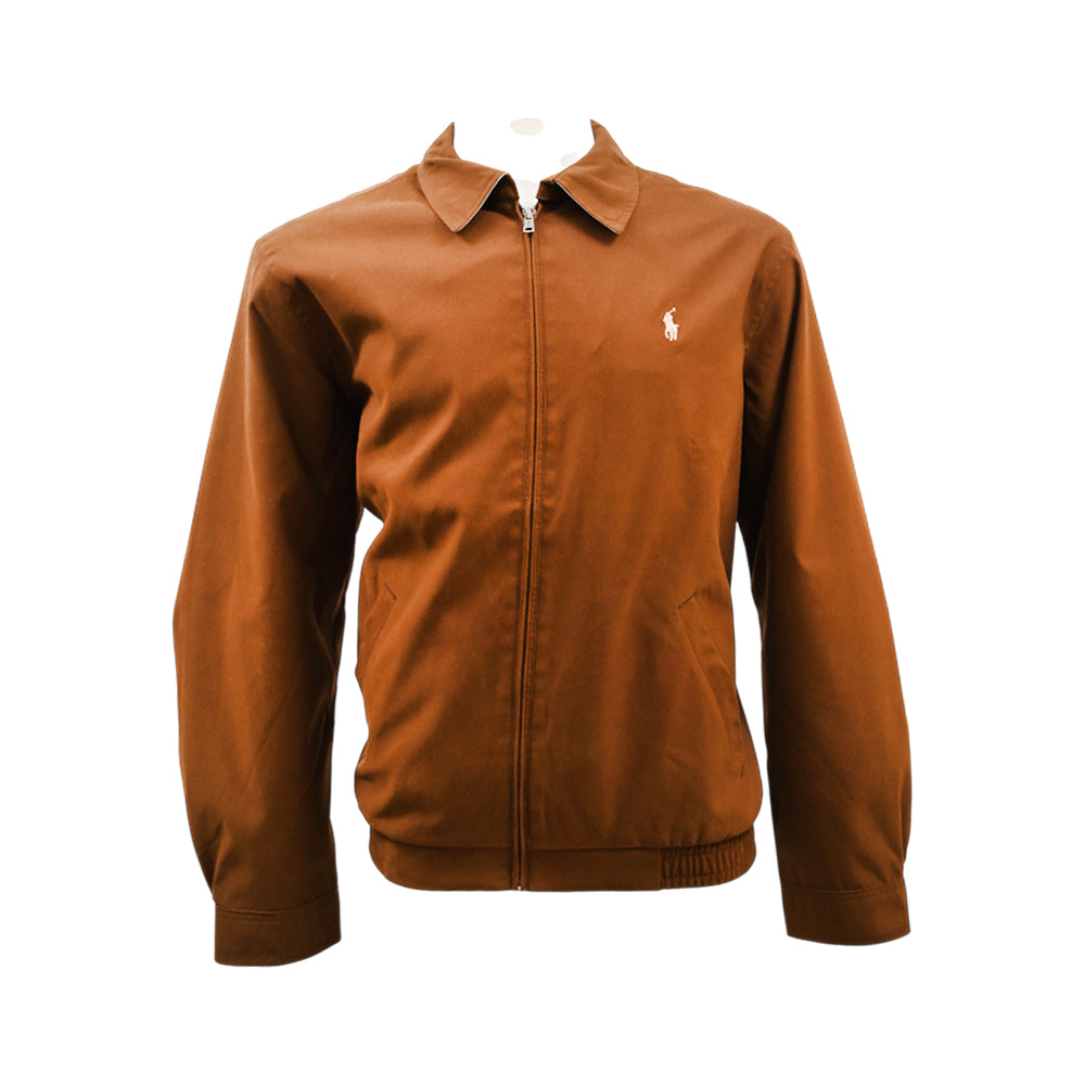 RL MEN  L/S CHINO JACKET 744003 BRN L (IRW)