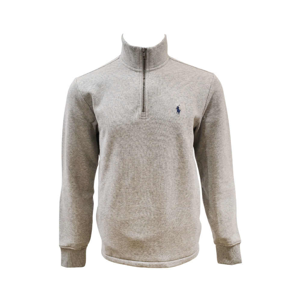 RL MEN L/S H-ZIPPER UPPER 519002 GRY S (IRW)